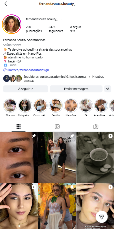 Case Fernanda Souza, versão mobile